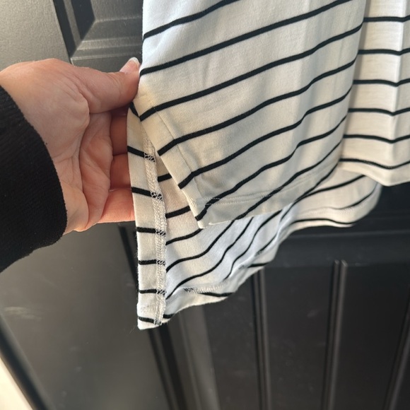 Cabi ATC BBQ Tank Top.  Flowy.  White with black stripes.  Women’s size small. - Picture 5 of 7